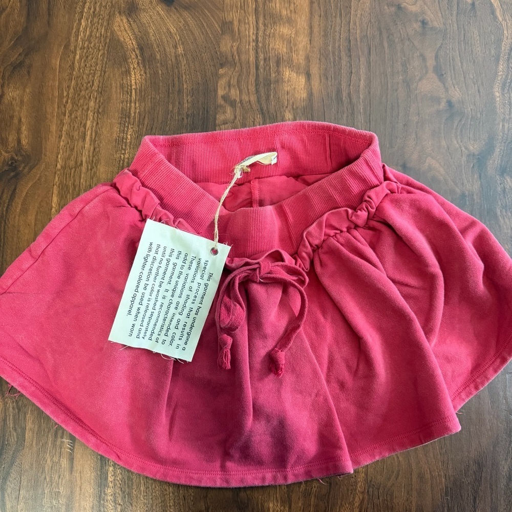 3/$30 ☀️ LaBiz Acid Wash Red Cotton Mini Skort - Picture 2 of 8